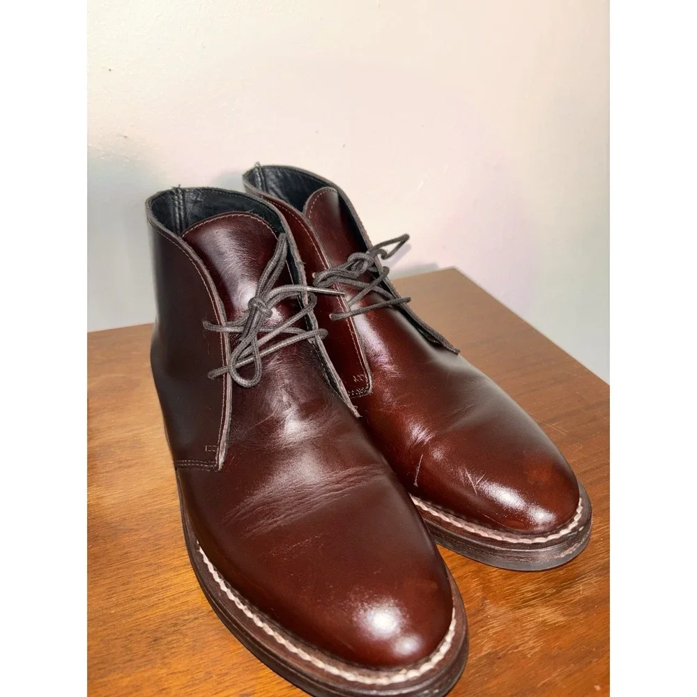 Thursday Boot Co. Everyday Scout Chukka Boots Brown Leather Mens Sz 6.5 Handmade